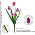 thumbnail image 2 of Topboutique Tulips Artificial Flowers Purple Tulips Silk Flowers Faux Tulips Bouquet Faux Plants Flowers Arrangements Fake Flowers for Wedding Bridal Garden Restaurant Decoration,6 Pcs-5 Heads/Pcs, 2 of 6