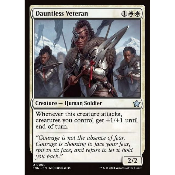 MtG Foundations Uncommon Dauntless Veteran #8
