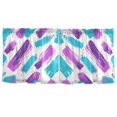thumbnail image 7 of Yayeee Kitchen Curtains Tier Set of 2 Light Filtering 57"x24" Over Sink Window Panels, Purple Drawing, 7 of 7