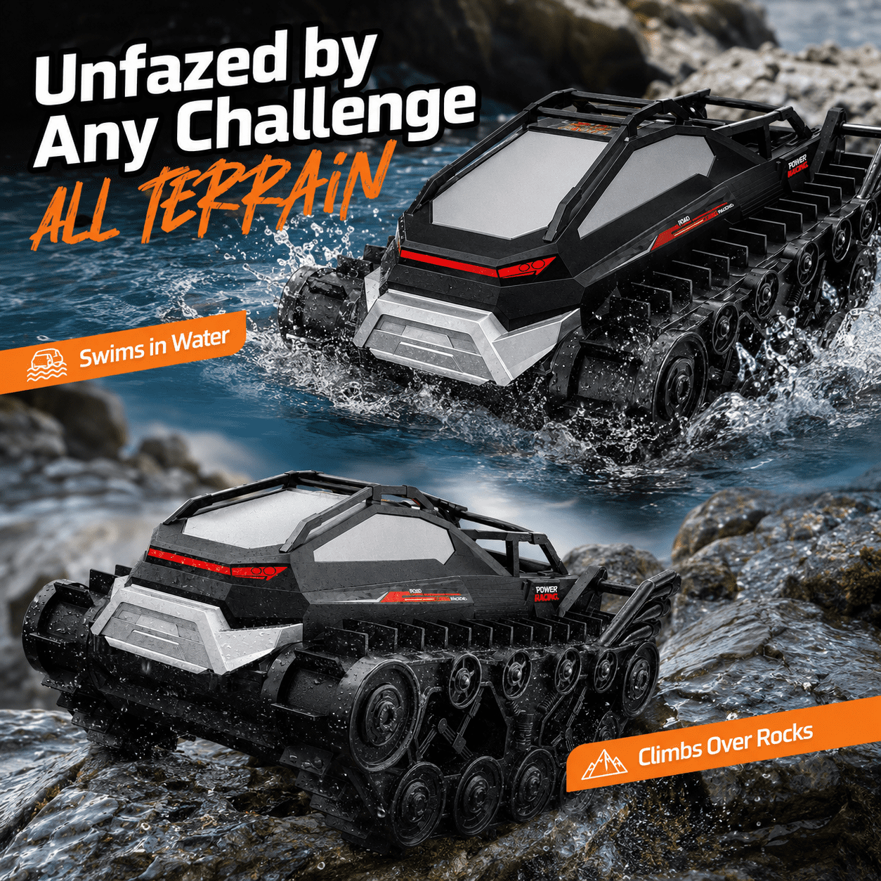 Tracked Tank Children'S Outdoor Toy All-Terrain Off-Road Remote Control Car