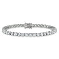 thumbnail image 3 of Sterling Silver Rhodium-plated 4mm CZ 7.5in Tennis Bracelet 8 inches, 3 of 5