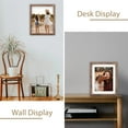 thumbnail image 5 of Behome 2 Pack 8 x 10 Picture Frame, Display Pictures 5x7 with Mat or 8x10 Without Mat, Photo Frame for Wall Mounting or Tabletop Display, Brown, 5 of 7