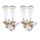 thumbnail image 1 of de 12 copas de champán de plástico con borde dorado, vino desechable o reutilizable, 1 of 9