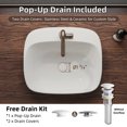 thumbnail image 2 of Los Flexi 20″ x 17″ Drop In Bathroom Sink with Single Faucet Hole, Durable Ceramic Semi Recessed Sink, Includes Pop-Up Drain, 2 of 13