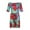 Green, variant on Fesfesfes Jumpsuit for Women Short Sleeve Casual Tie-Dye Print Off Shoulder Playsuit Jumpsuits