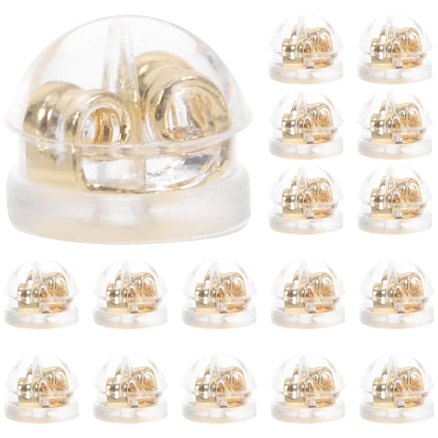 Raindrops 60Ud Seguro De Arete De Silicona Para Aretes Pesados Y Sostenedor Cómodo Color Dorado