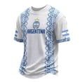 thumbnail image 4 of Men's Soccer Fan Mesh Short Sleeve T Shirt, Breathable Loose Graphic Tee Top for Game Day Casual Sport Wear,Light Blue-c,L, 4 of 4