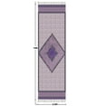 thumbnail image 3 of Casavani Handmade Block Printed Cotton Dhurrie Purple Kitchen Area Rug 3x5 feet, 3 of 5