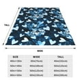 thumbnail image 3 of Honeii Ice Blue Heart Print Fleece Blanket - Throw Blanket for Bed, Sofa, Couch, Camping, and Travel , Microplush Ultra Soft Warm Blanket-50"x40", 3 of 7