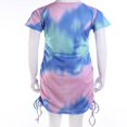 thumbnail image 4 of Women Bodycon Drawstring Ruched Stretchy Casual Party Mini Dress, 4 of 6