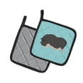 thumbnail image 2 of Caroline's Treasures Vietnamese Pot-Bellied Pig Blue Check Pair of Pot Holders, 2 of 3
