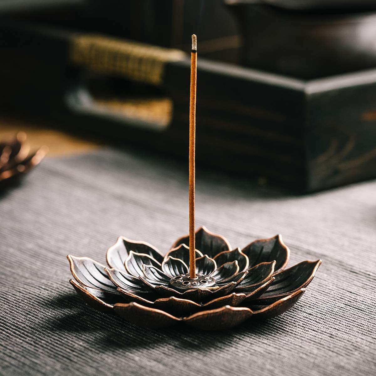 2 Pack Incense Burner, Incense Holder for Sticks, Brass Lotus Incense Stick Holder