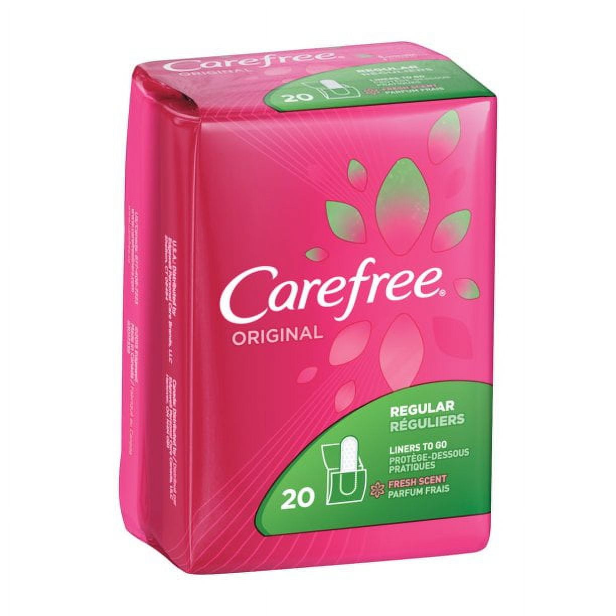 CAREFREE Original Regular To-Go Pantiliners, Fresh Scent 20 ea (Pack of 6)