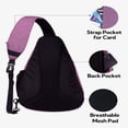 thumbnail image 5 of WATERFLY Unisex Large Capacity Nylon Sling Cross-Body Shoulder Chest Bag,Purple, 5 of 6