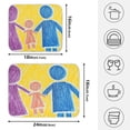 thumbnail image 4 of Children Doodle Family Dish Drying Mat for Kitchen, Quick Drying Absorbent Soft Durable 18 x 24", 4 of 10