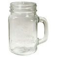 thumbnail image 2 of Mason Jar Mugs with Handles - 16oz Pint Size, 6 Pack - Regular Mouth Glass Drinking Jars with Measurement, Labeling & Decorative Use, 2 of 4
