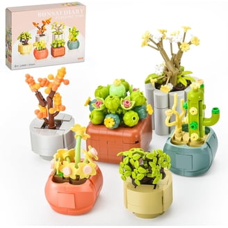 FLV Bonsai Tree Building Kit Plant Blocks Pot Plant Building