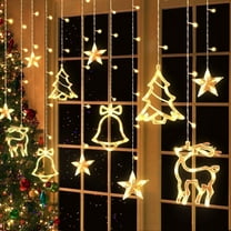 Scidweet Christmas Decorations, 11.5FT Christmas Hanging Curtain Lights for Indoor Outdoor Window Home Xmas Decor