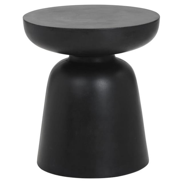 Sunpan Lucida 18" Table d'Extrémité en Béton Moderne en Noir Peint