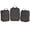 WashBlack, variant on Gforce 3 Piece Deluxe Compression Packing Cubes in Washed Black