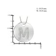thumbnail image 2 of JewelersClub Accent White Diamond Initial Letter Pendant Necklace for Women | Customizable Sterling Silver M Alphabet Monogram Necklaces for Girls |Capital Letters | Personalized Jewelry Gift for Her, 2 of 5