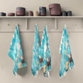 thumbnail image 2 of Watercolor Seashells Starfish Tea Towels 4 Pack Summer Kitchen Dish Cloth with Hanging Loop, 18"x28" Lint-Free Absorbent Towel for Kitchen Drying Wiping and Cleaning, 2 of 7