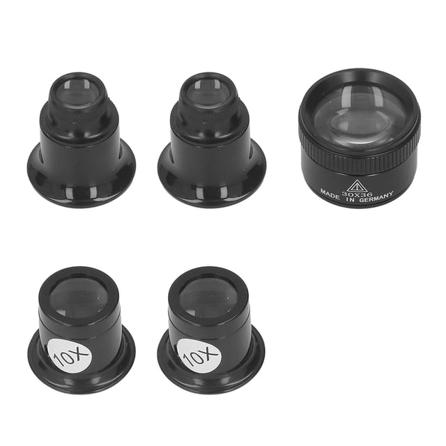 Mupaje Monocular, Compáctogo Fino 10x 20x 30x 5 PCS JUEGO DE LUPA RESTENTE DEL MONOCULAR PARA TRABAJOS DE REPRARACIÓN