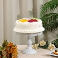 thumbnail image 4 of ZUMELER 5Pcs White Cake Stands Set Metal Cupcake Holder Cookies Dessert Display Plate Serving Tower Tray Platter with Handl for Baby Shower Wedding Birthday Party Celebration, 4 of 6