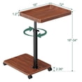 thumbnail image 2 of Mesa auxiliar C Table, altura ajustable, bandeja de TV giratoria de 360°, color nogal, 2 of 7