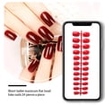 thumbnail image 4 of Seitruly 24 piezas de uñas postizas de ataúd resistentes a los arañazos de bailarina corta coloridas uñas acrílicas artificiales de color sólido DIY Juegos de manicura 16rojo Seitruly CE011412-16, 4 of 4
