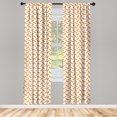 thumbnail image 4 of Ambesonne Hot Dog Window Curtains, Food Simple Doodle, Each 28" W x 63" L, Orange Dark Peach, 4 of 4