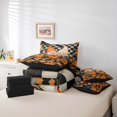 thumbnail image 5 of Manfei Kawaii Gnome Bedding Sets King Size, Pumpkin Harvest Bed in a Bag King size, Autumn Maple Leaf Reversible Comforter Sets with Sheets, Breathable Room Decor, 7 Pieces, 5 of 7