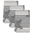 thumbnail image 2 of Light Gray Starfish Kitchen Towels Set of 3, Coastal Summer Beach Ocean Striped Absorbent Dish Towels for Kitchen, Microfiber Hand Towel, Quick Drying Tea Towel for Cleaning Decorative Dishcloths, 2 of 7