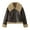 Brown, variant on NANAIQ Leather Jackets For Women Women's Bomber Jacket Womens Fall Clothes Zip Up Faux Leather Coat Fur-Collar Warm for Winter Christmas, Camel, XL