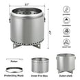 thumbnail image 2 of ChaoLink 16.5in Smokeless Fire Pit with Air Switch, Wood Burning Portable Stainless Steel Firepit with Stand and Ash Pan for Courtyard & OutdoorC, 2 of 7