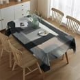 thumbnail image 2 of Black and Grey Abstract Art Artwork Rectangle Tablecloth 60"x84",Waterproof Polyester Rectangle Table Cloth, Wipeable Spillproof Polyester Tablecloth for Dining, Camping, Indoor and Outdoor, 2 of 5