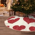 thumbnail image 6 of Daiia Love Drawing Merry Christmas Tree Skirt , Xmas Large Lace-up Tree Skirt, Santa Snowflakes Rustic Home Decorations New Year Party Farmhouse Decor-36", 6 of 7