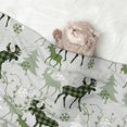 thumbnail image 2 of Pofeuu green plaid Moose tree Print Puppy Blanket,Dog Blankets,Pet Blanket Cozy Cat Blankets for Indoor Cats, Fuzzy Pet Blanket for Kitten Doggy Dog Blankets-Small, 2 of 8
