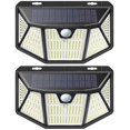 thumbnail image 2 of 2pcs Solar Light Outdoor with 310LEDs Motion Sensor Wall 3 Lighting Modes Solar Fence Light IP65 Waterproof Solar Security Lamp with White Light for Patio Yard Garden Pathway, 2 of 11