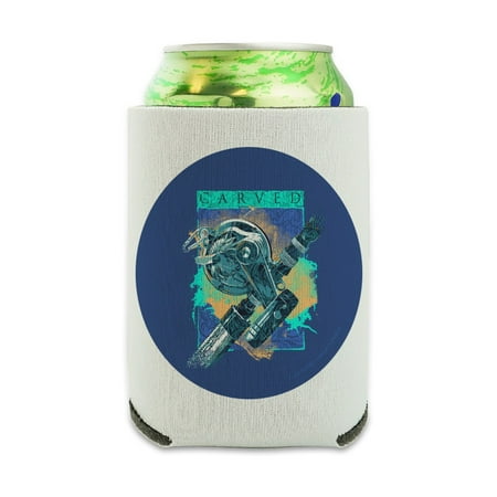 

Carved Marlin Sailfish Fishing Reel Can Cooler - Drink Sleeve Hugger Collapsible Insulator - Beverage Insulated Holder