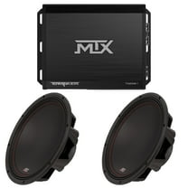 MTX TERMINATOR 250-Watt RMS 2Ω Mono Block Class D Amplifier and MTX Audio 3512-02 35-Series 12" 250W RMS 2-Ohm Subwoofer