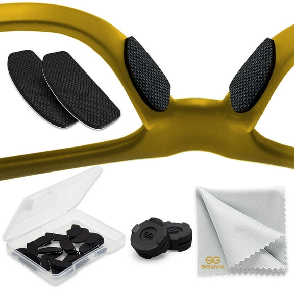 Eye Glasses Nose Pads Non Slip - 1 mm x 7 mm x 16mm Adhesive Glasses Nose Grip Non Slip - Silicone Eyeglass Nose Pads Soft Cushion - (6 Pairs Black) Nose Grips - Glasses Accessories Anti-Slip