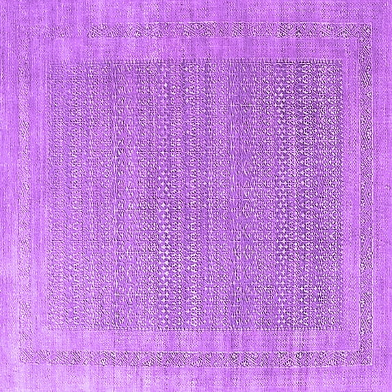 Ahgly Company Indoor Square Oriental Purple Industrial Area Rugs, 5' Square
