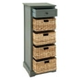 thumbnail image 2 of Decmode Farmhouse 45 X 16 Inch Wood and Wicker Basket Chest, Blue Gray, 2 of 6