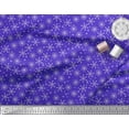 thumbnail image 2 of Soimoi Blue Poly Georgette Fabric Snow Flakes & Star Decor Fabric Printed Yard 52 Inch Wide, 2 of 3
