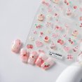 thumbnail image 2 of Adhesivos para uñas CNSyBaris 5D con estampado de tarta rosa y lazo de fresa, 2 of 7