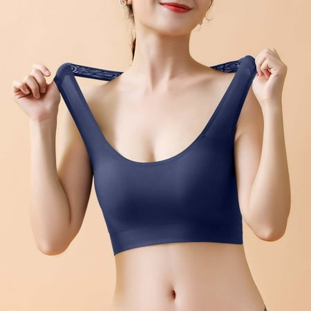 

〖TOTO〗Bras For Women Beauty Back Underwear Big Chest Show Small Thin Bra Seamless No Steel Ring Bra Gather Vest Bra