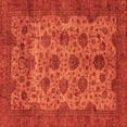 thumbnail image 1 of Ahgly Company Indoor Square Abstract Orange Modern Area Rugs, 6' Square, 1 of 4