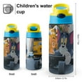 thumbnail image 2 of Tom And Jerry Kids Water Bottle with Silicone Straw And Spill-Proof Lid, 16.9oz Stainless Steel Double-Wall Vacuum Insulated Water Bottles for Boys Girls, 2 of 8