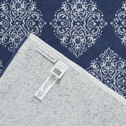 خيوط عصرية artesia damask مجموعة مناشف حمام 6 قطع ، النيلي